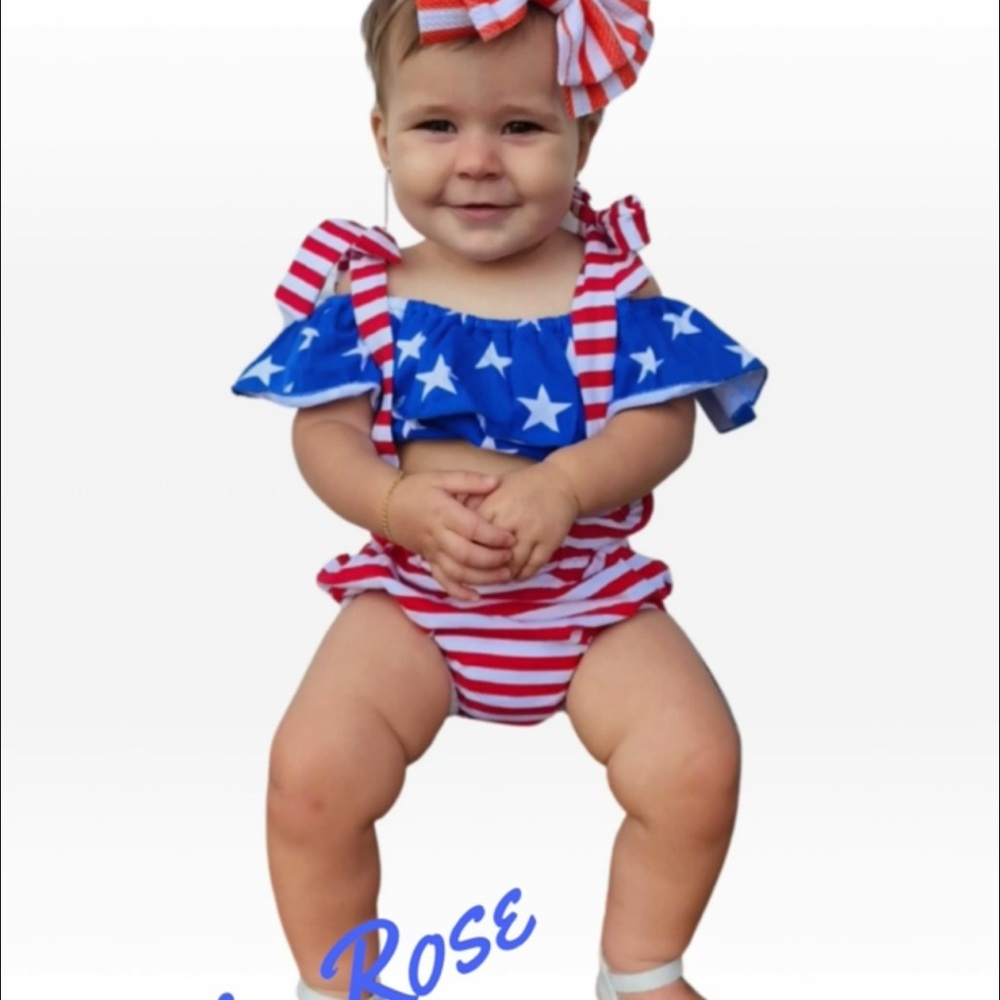 STARS AND STRIPES 3 PIECE ROMPER